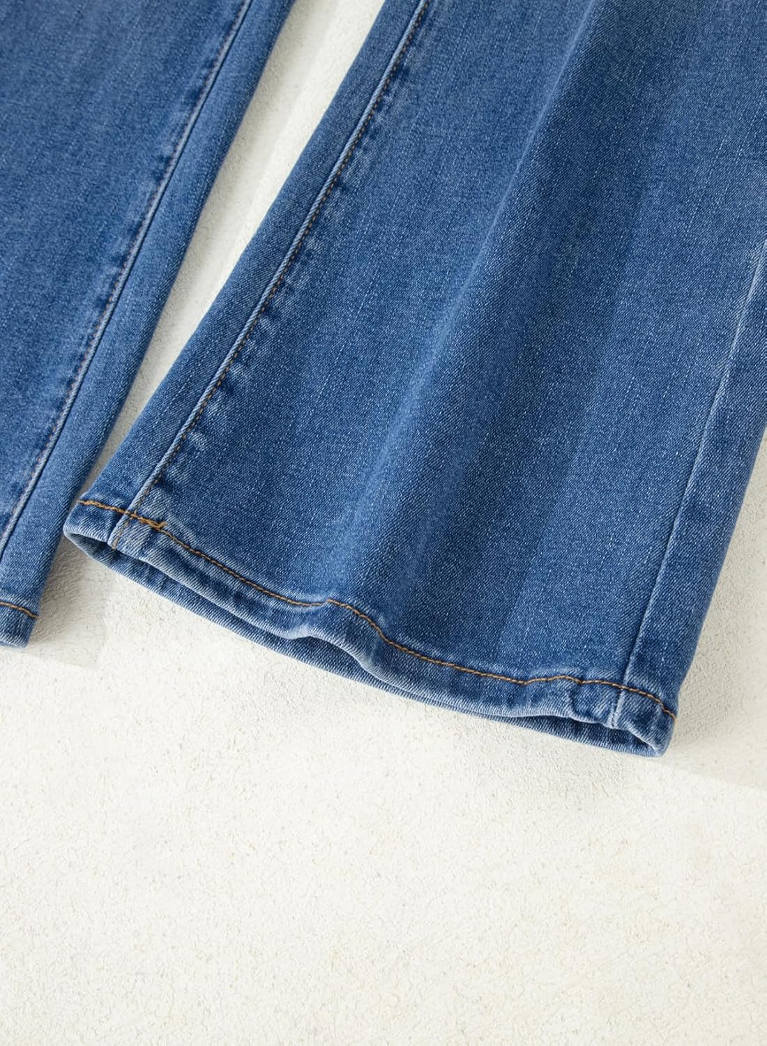 Sidefeel Women's Flare Jeans High Waisted Wide Leg Stretchy Bell Bottom Front Pockets Denim Pants - Image 8