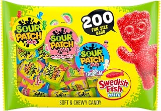 Sour Patch Kids and Swedish Fish Mini Soft and Chewy Candy Variety (200 Count)