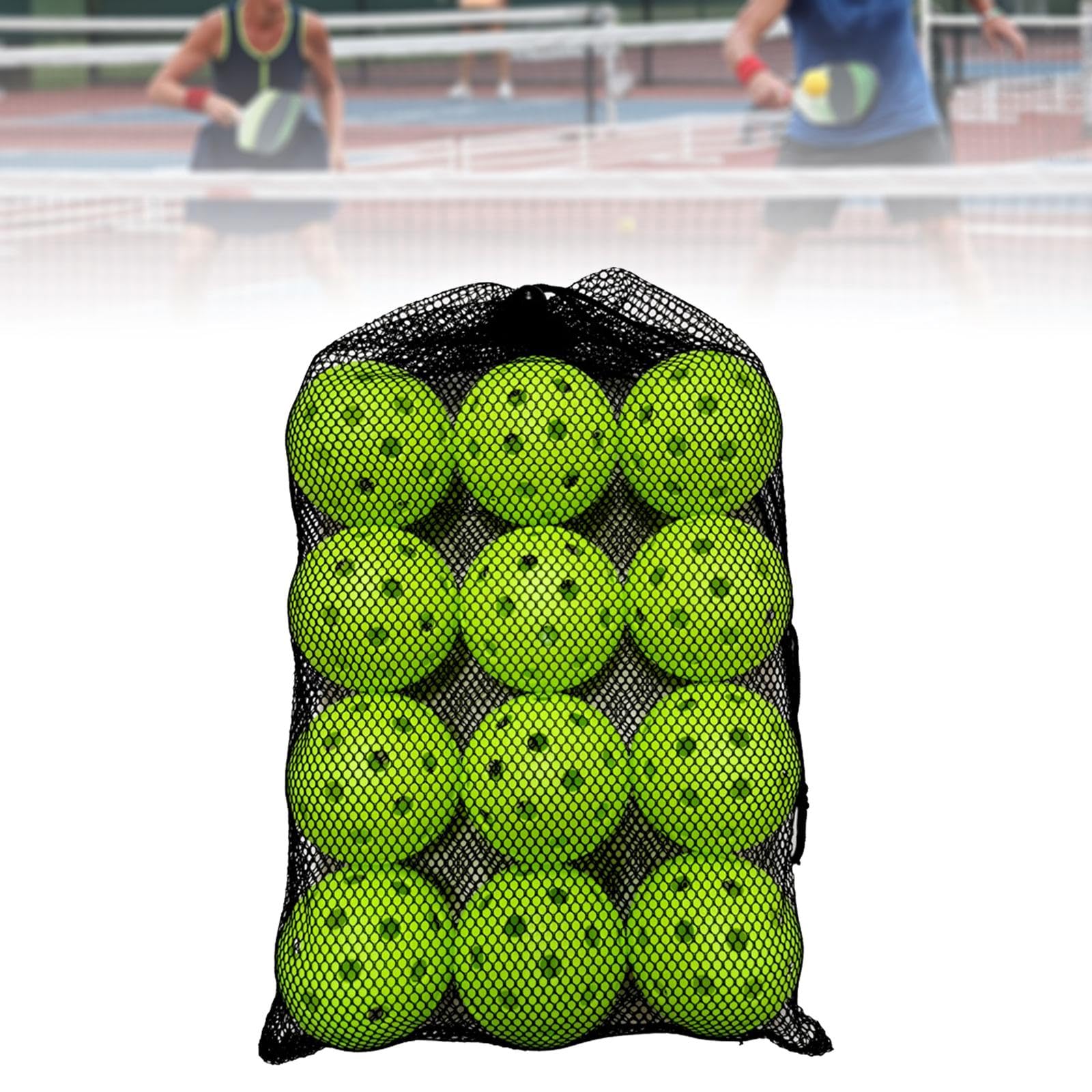 Palline da pickleball per allenamento e competizioni standard, 12 pezzi, per interni ed esterni, raccordi durevoli, livelli di abilità