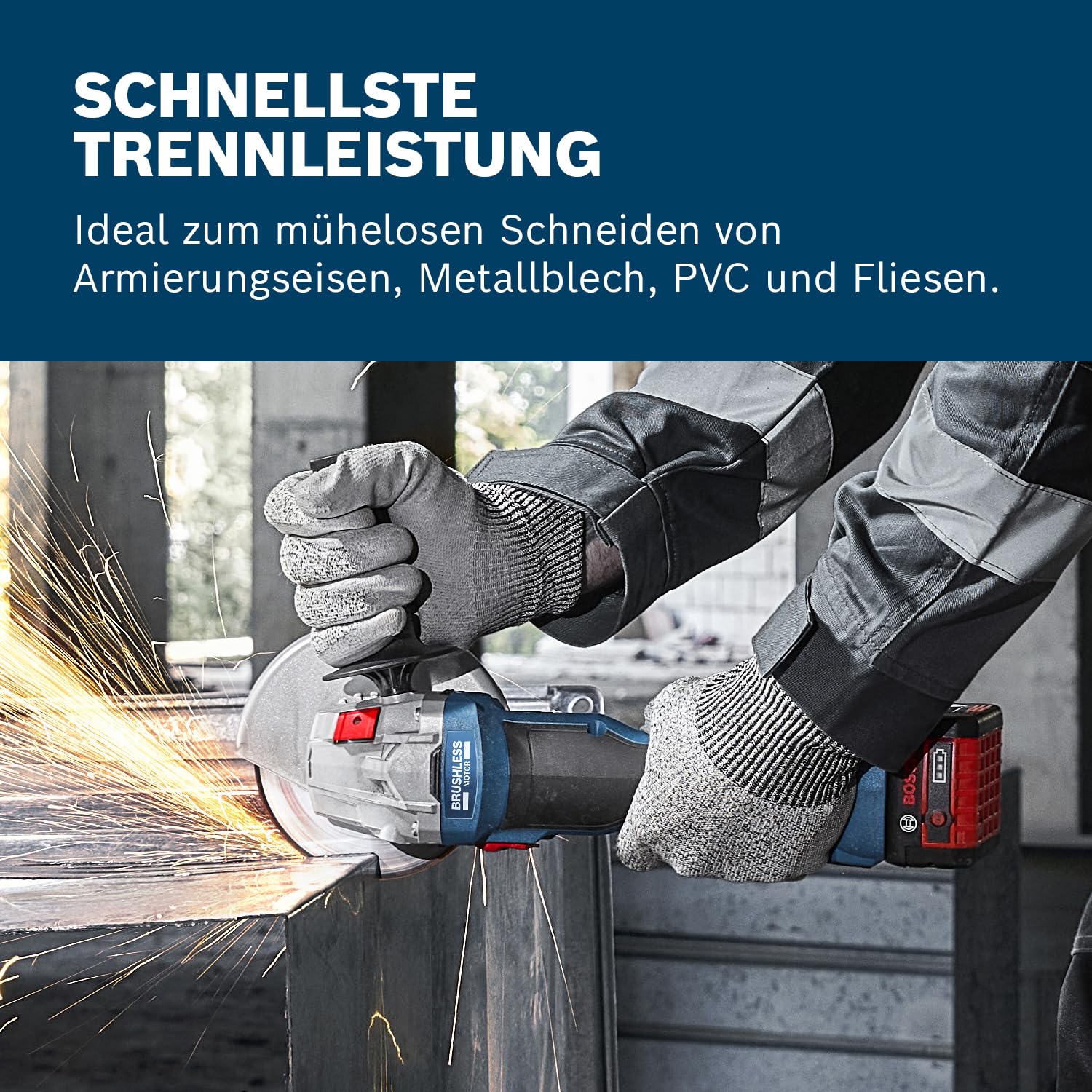 Bosch Professional GWS 18V-8 Akku-Winkelschleifer 125 mm 18V System