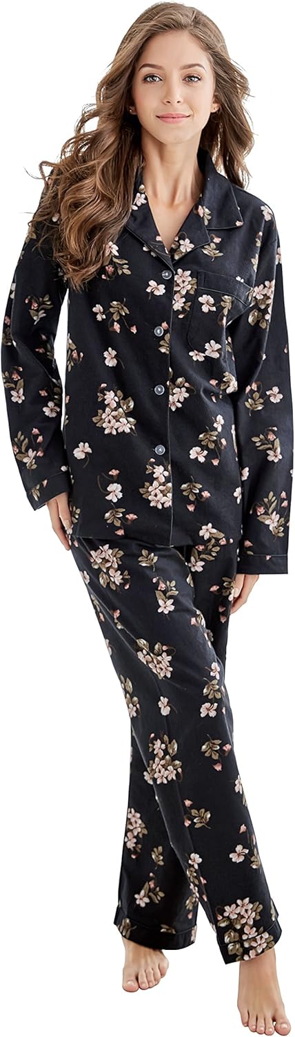 TONY AND CANDICE Women's 100% Cotton Long Sleeve Flannel Pajama Set Sleepwear - Image 2