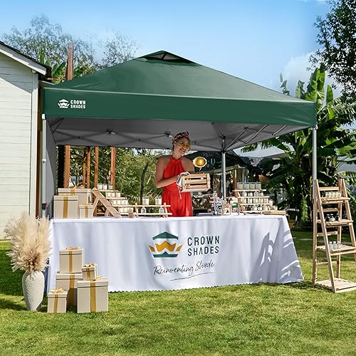 Miniatura 170 de CROWN SHADES - Toldo desplegable de 10 x 10 pies con 1 pared lateral, tienda de campaña de playa que se arma con solo presionar un botón, glorieta