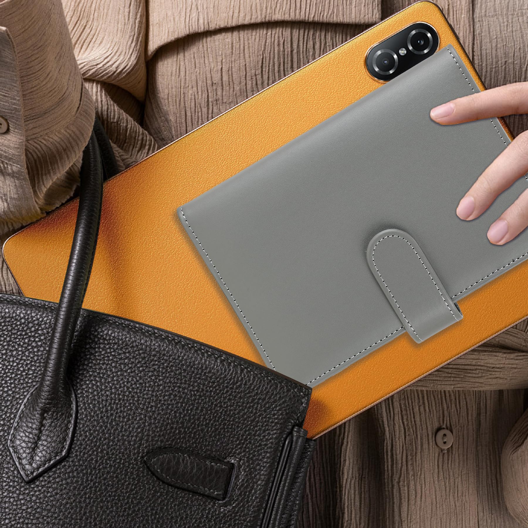 NICOOTHBudget Binder Cash Envelopes A6 Money Saving Binder with Zipper envelopes Full Grey — view 3