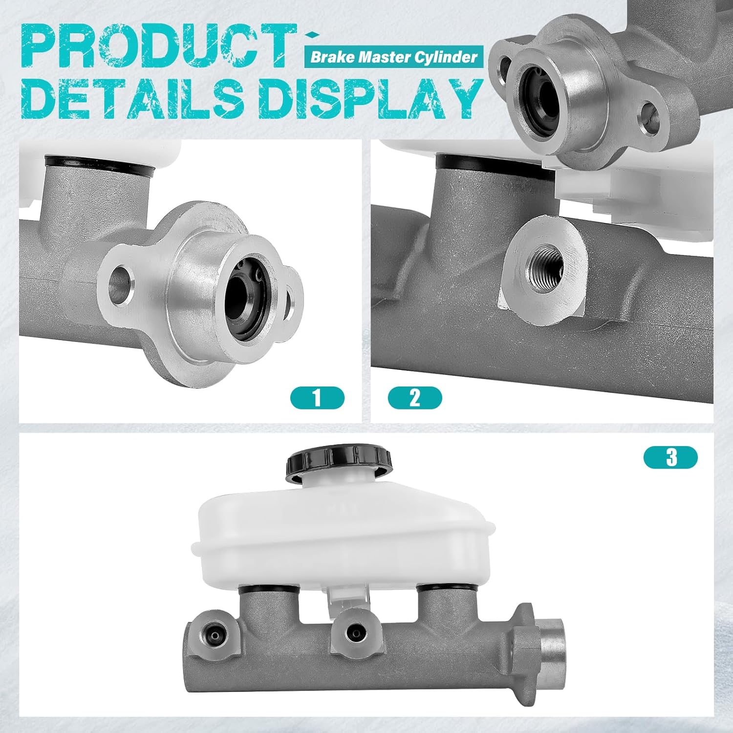 M39567 Brake Master Cylinder with Reservoir and Sensor Fit for Ford Ranger 1986-1990, Bronco II 1986-1990, Replace# E6TZ2140A, E6TZ-2140-A