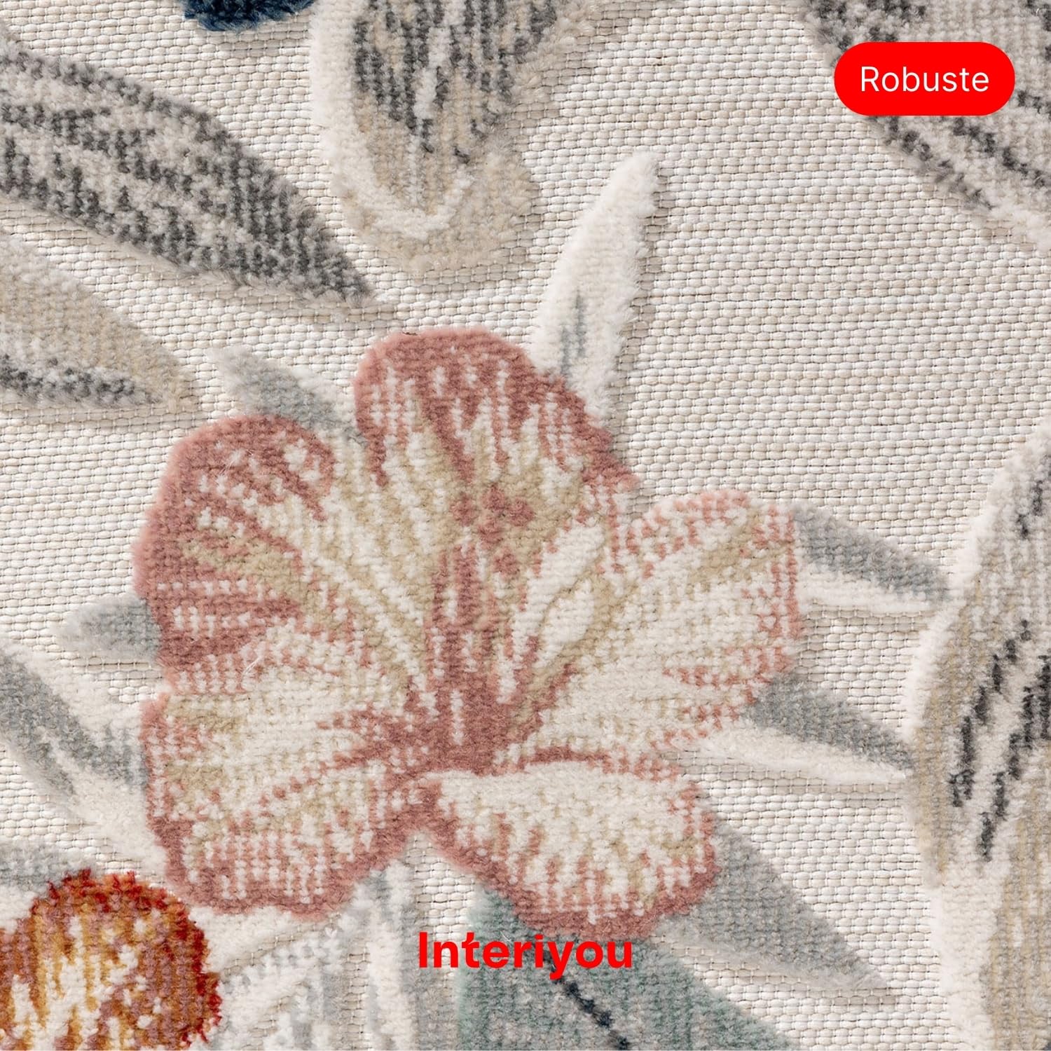 Interiyou Tapis extérieur Florenz - 160x230 Multicolore - Résistant aux UV pour Balcon, terrasse, Jardin ou Cuisine - Tissage Plat - pour d'entrée intérieur, Chambre, Salon, Bureau