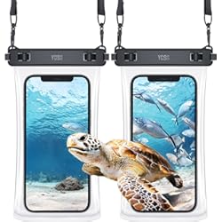 Funda Para Agua Huawei P30 Pro YOSH Funda Impermeable Móvil con Diseño Cruzado (2 Unidades), IPX8 TPU Funda Movil Agua, Bolsa Acuatica Movil para iPhone 15 14 13 12 Pro MAX, Samsung Galaxy S23 S22 Ultra, Huawei, Xiaomi hasta 7.5”