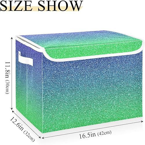 Miniatura 3 de GAIGEO Navy Green Glitter Closet Organizer, Closet Storage Bin, Storage Organizer, Closet Organizers and Storage