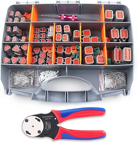Miniatura 10 de Knoweasy Kit de conectores Deutsch DT de 540 piezas con crimpadora KN16 Deutsch - Conector eléctrico automotriz, conectores DT de 2/3/4/6/8/12 pines