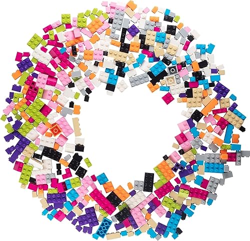 Miniatura 3 de SCS Direct Ladrillos de bloque de construcción, juego de 500 piezas a granel, 7 colores que brillan en la oscuridad con 27 piezas de techo,