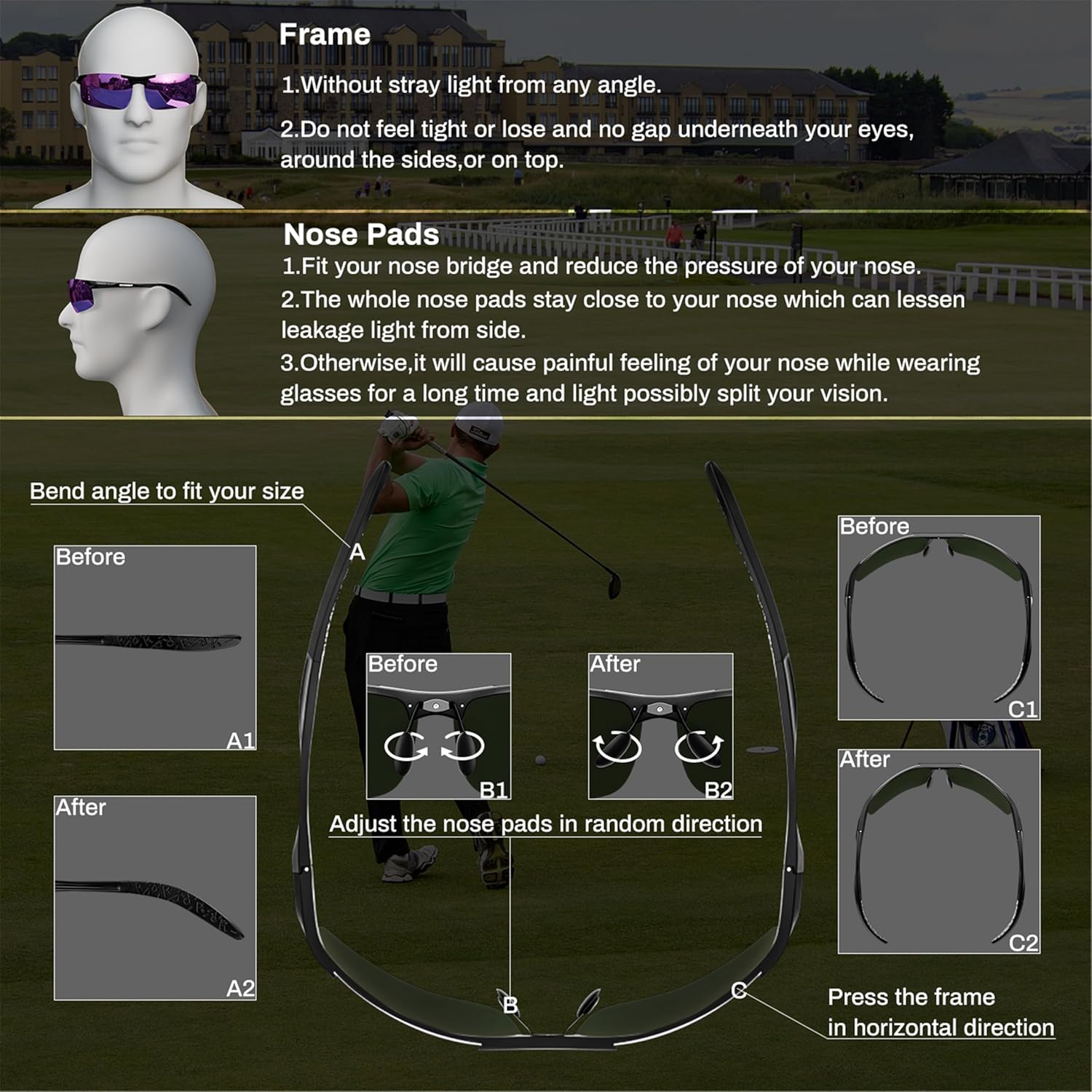 ROCKNIGHT Driving HD Polarized UV400 Protection Ultra light Al-Mg Golf Fishing Outdoor Sunglasses - Image 5