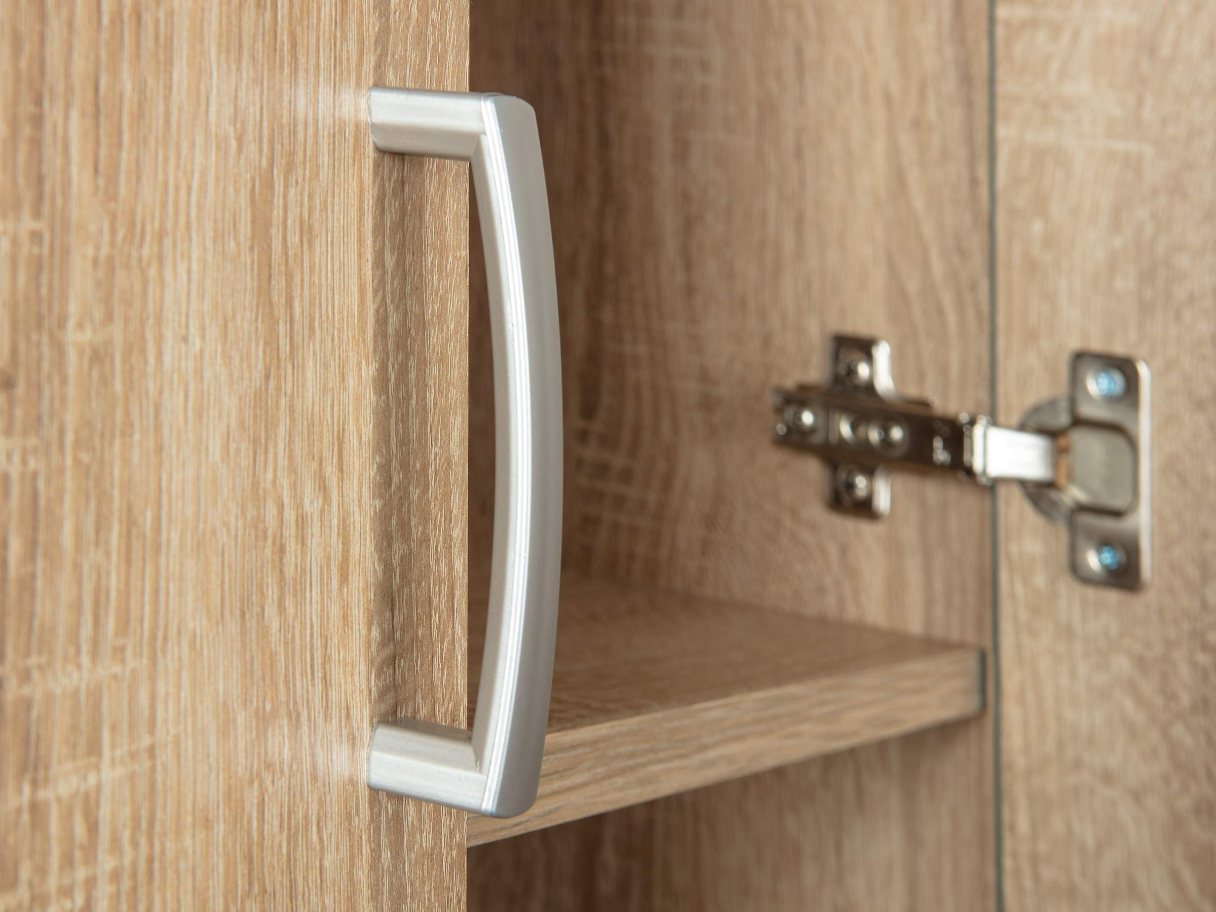 Inter Link - Armadio multiuso - Armadio per archiviazione - Armadio multiuso - 2 ante - 5 ripiani inclusi - Melaminico - Gallo - Rovere Sonoma, 70 x 34 x 189 cm