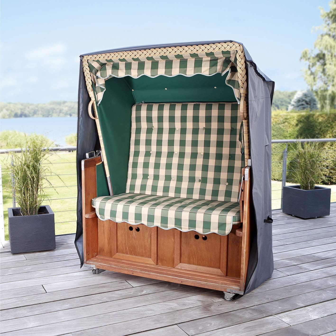 Hoes voor strandkorf 143 x 98 kopen? - Tuinmeubel Hoes Shop