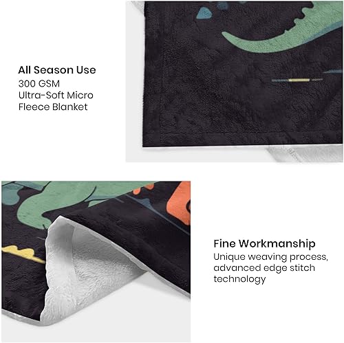 Miniatura 5 de Manta de dinosaurio suave y cálida para niños