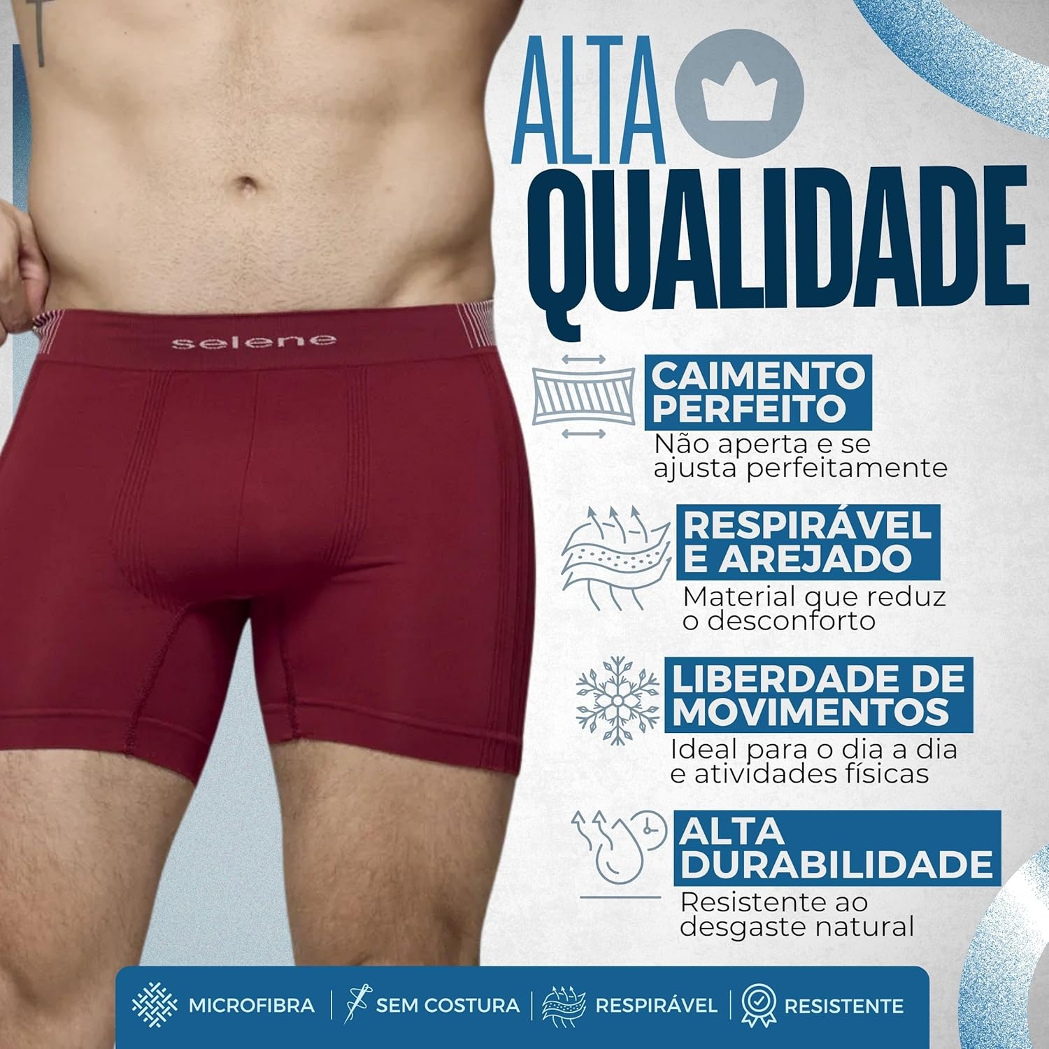 Kit 03 Cueca Boxer Sem Costura Selene Microfibra Box Masculina Adulto em promoção! Veja a oferta e mais achadinhos de Moda íntima 5 Hoje é o melhor dia para comprar Kit 03 Cueca Boxer Sem Costura Selene Microfibra Box Masculina Adulto com aquele preço maroto! Promoção! Aproveite a oferta! 5
