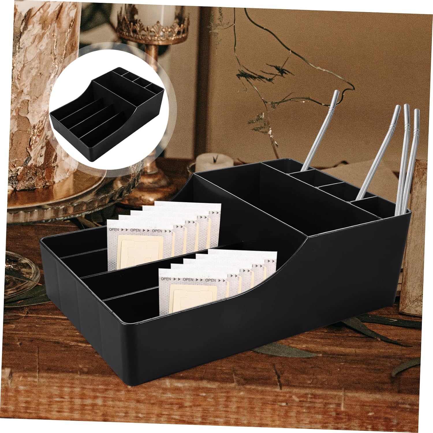 Countertop Organizer Bar Organizer Tea and Coffee Station Station Accessories Bag Storage Box