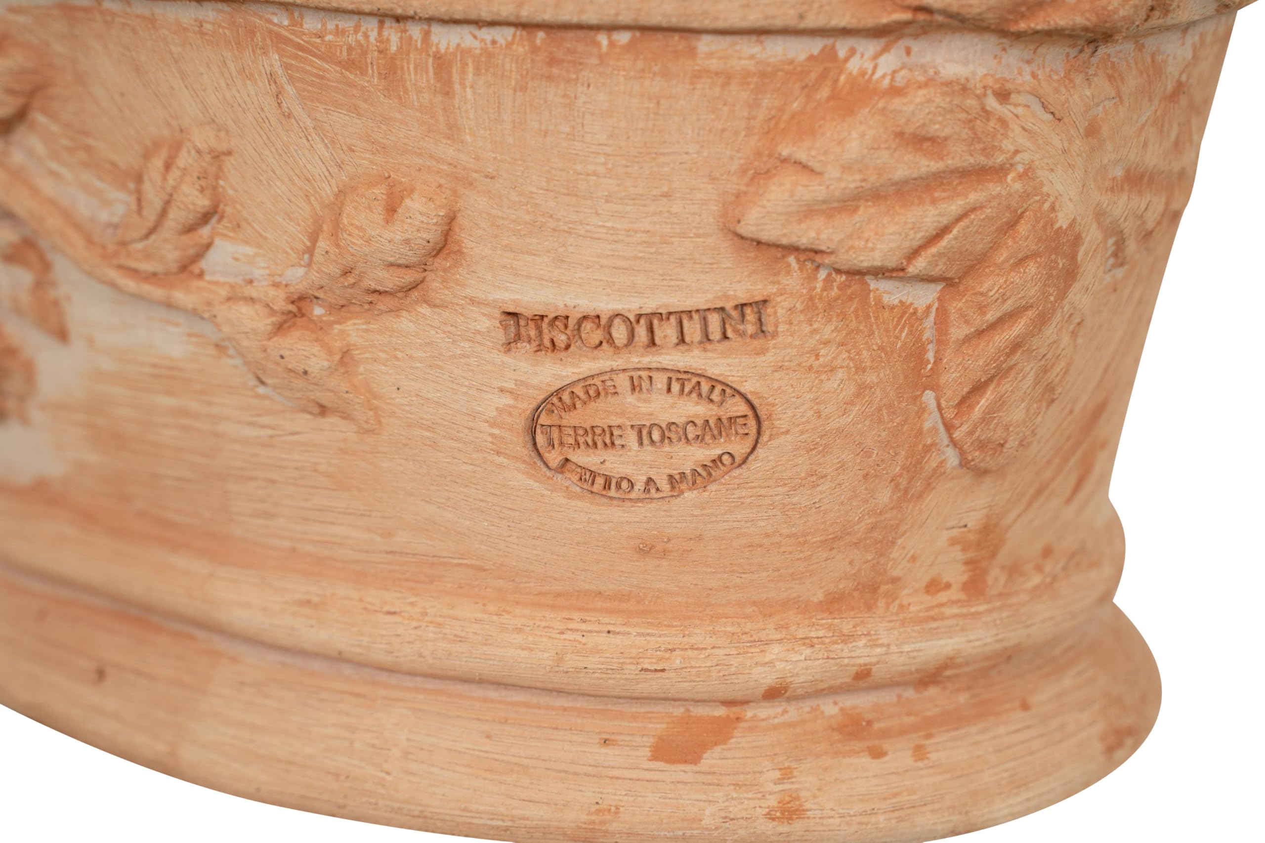 Biscottini Cassetta in Terracotta Artigianale Made in Italy 80x28x19 cm - Fioriera Rettangolare per Piante - Vasi decorativi Esterno e Interno - Ciotola in Terracotta per Fiori -Vaso Moderno Decorato