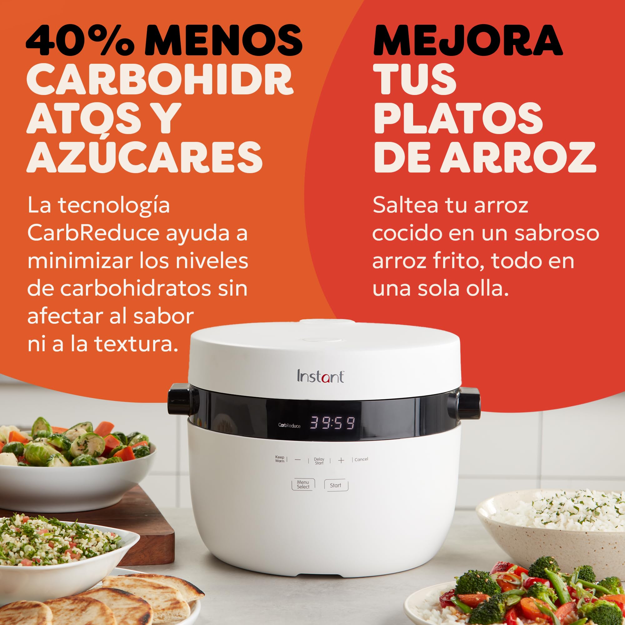 Instant Pot - Olla arrocera y vaporera, 2.8 L (12 tazas) – con recipiente antiadherente apto para lavavajillas, cesta de vapor de acero inoxidable, taza medidora, cuchara para arroz