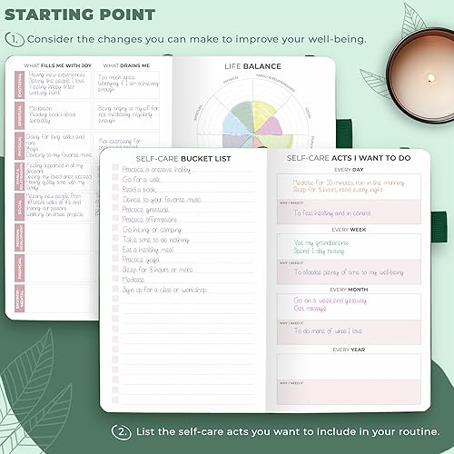 Miniatura 10 de Clever Fox Diario de autocuidado  Cuaderno de bienestar y reflexión diaria  Diario de salud mental y desarrollo personal  Diario de autocuidado,