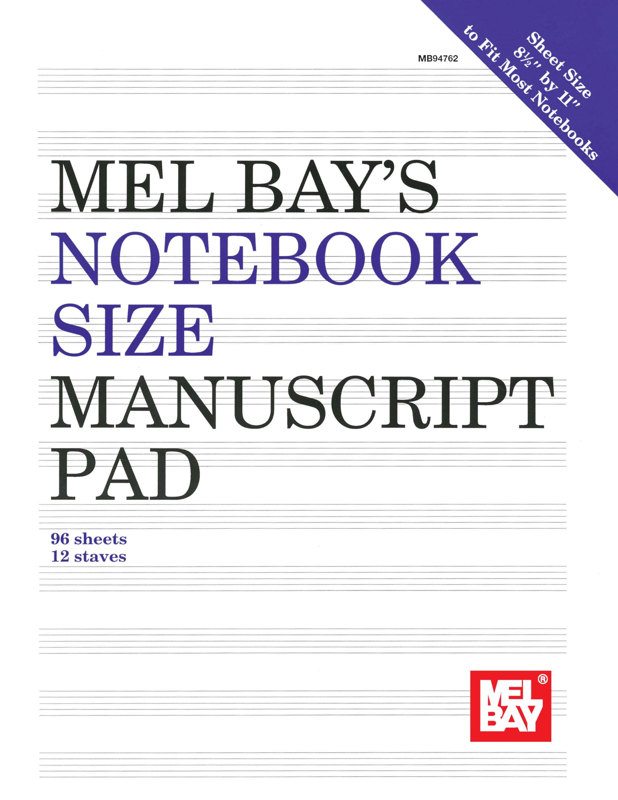 Notebook-Size Manuscript Pad, 12-Stave