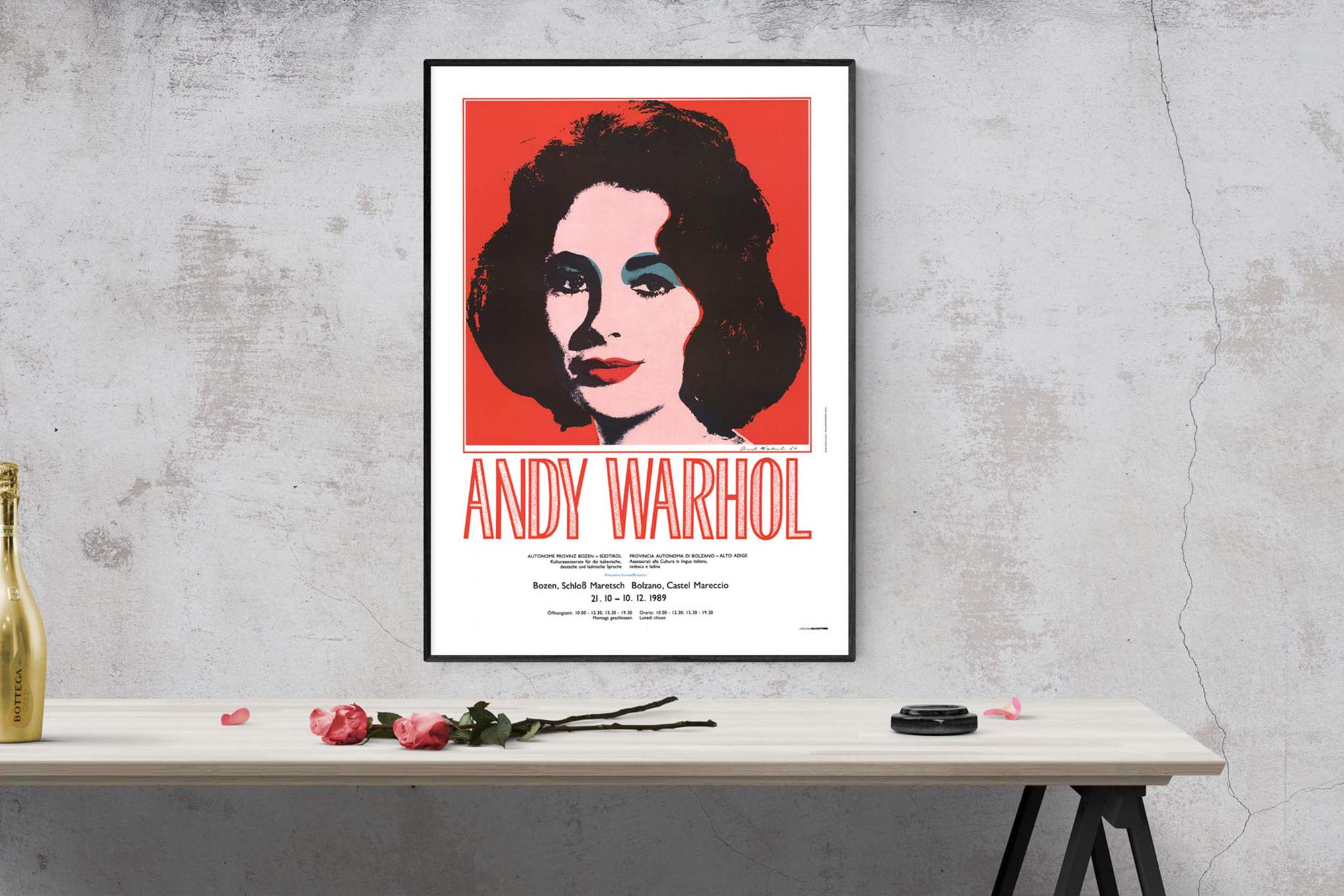 【貴重】Andy Warhol 1989 originalポスター　マット額装 貴重】Andy Warhol 1989 originalポスター マット額装
