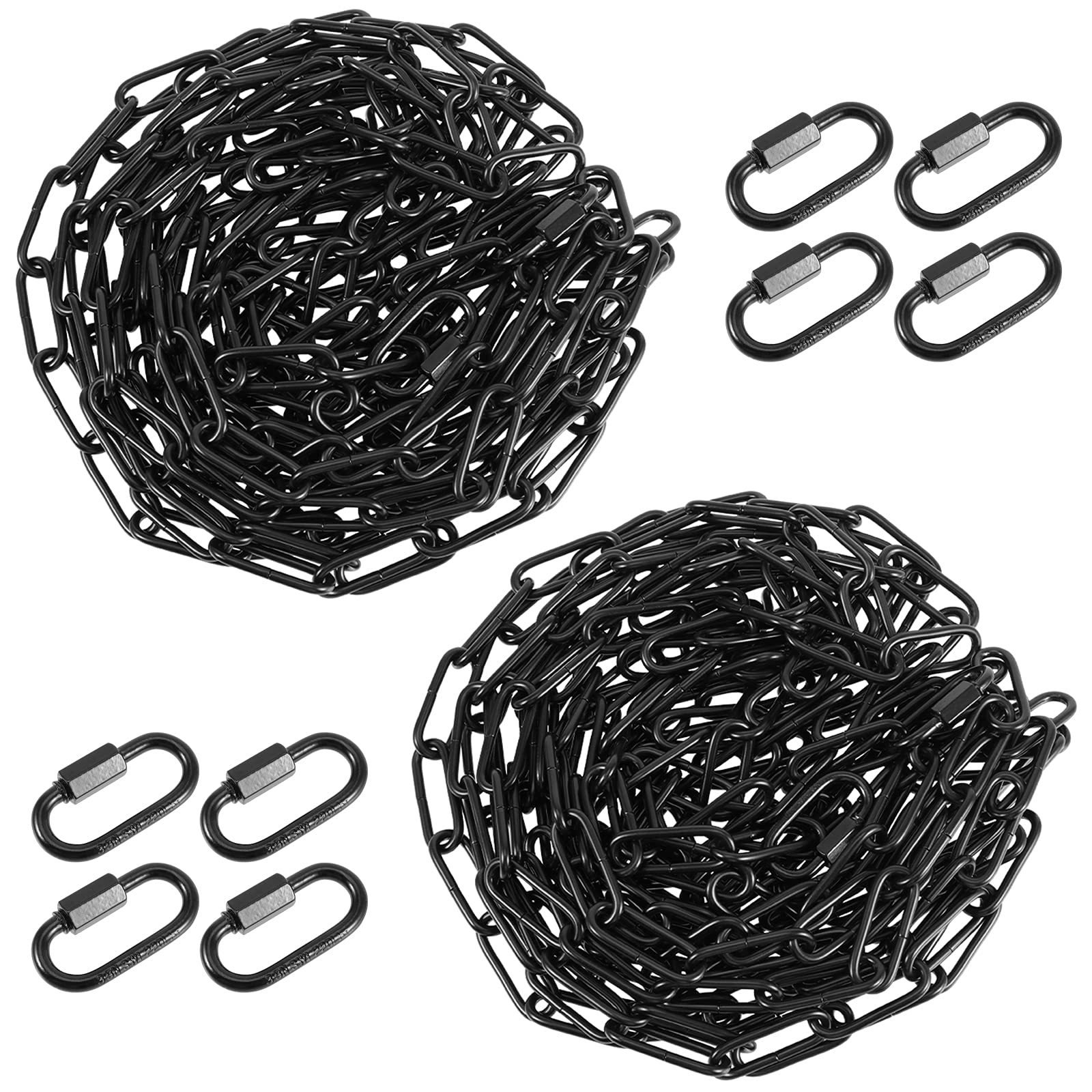 SEUNMUK 2 Pack 20 Feet Black Chain for Hanging Lamp Pendant Light Fixture