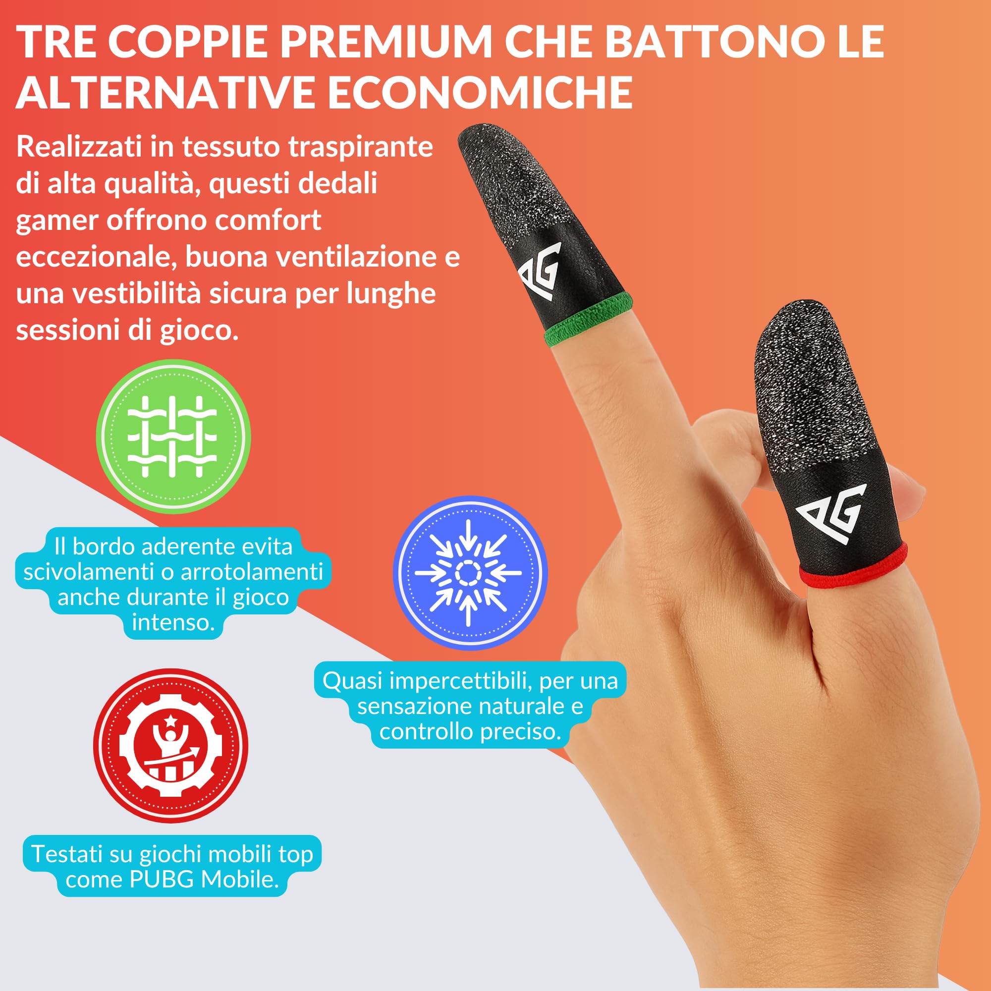 Dita Magiche Per Gioco Mobile - Ultra Sottili Antisudore Per PUBG, COD, Free Fire
