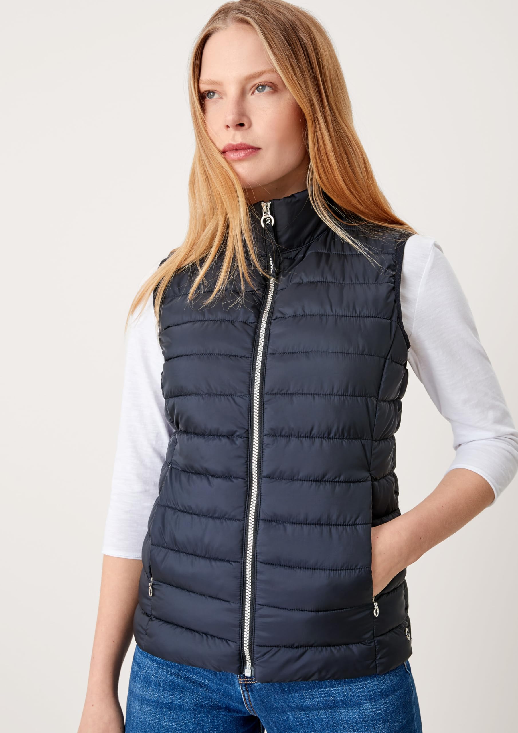 s.Oliver Donna 120.11.899.16.155.2116408 Gilet smanicato REGULAR FIT, Marina Militare, 40