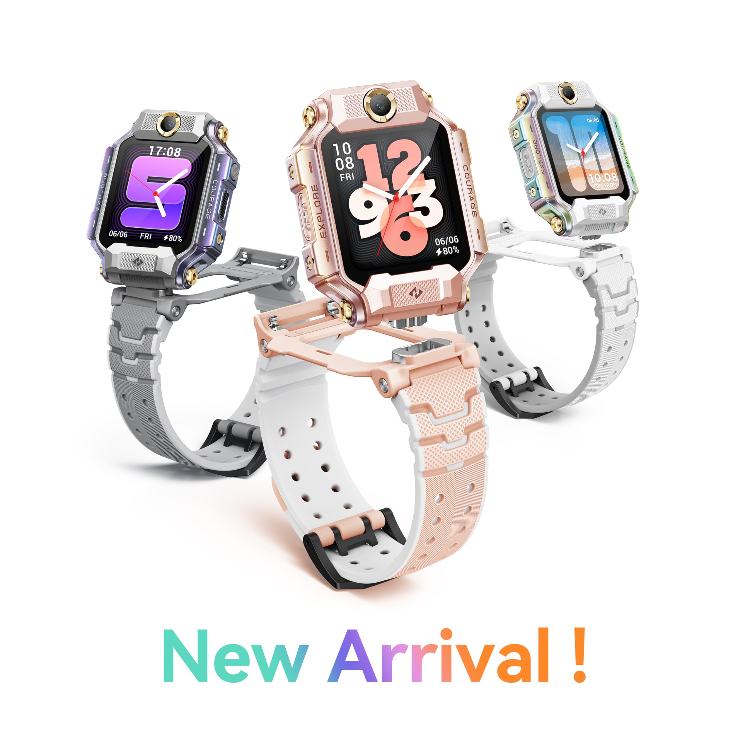 imoo X10 Smartwatch, zegarek dla dzieci z długotrwałym nagrywaniem wideo HD i rozmową telefoniczną, dziecięcy zegarek GPS z 14-dniową historią, tryb wielu sportów i wodoodporność IPX8 (Biały)