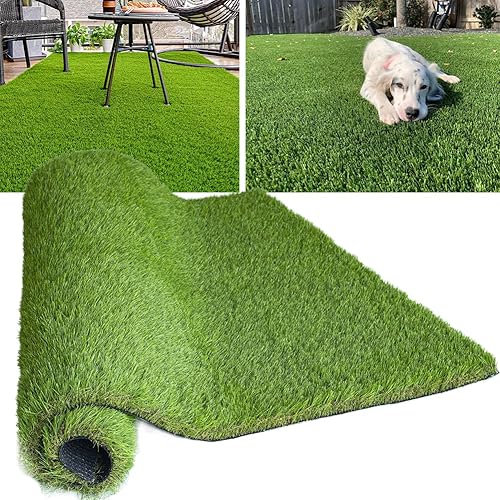 Miniatura 9 de Petgrow Lujoso césped artificial realista de 7 x 11 pies, altura del pelo de 1.57 pulgadas de altura, césped sintético para interiores y exteriores,