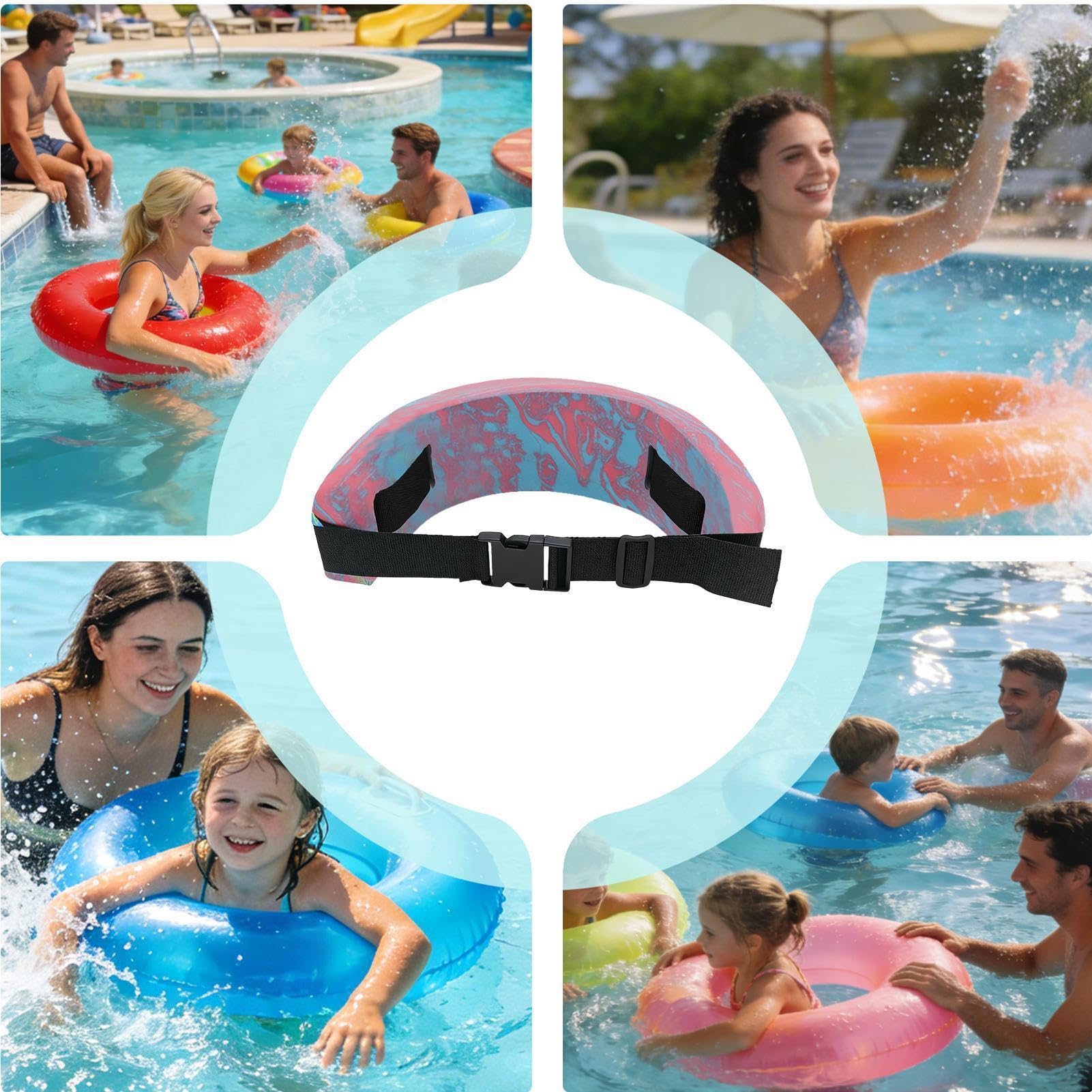 Schwimmgürtel für Erwachsene - Auftriebshilfe für die Hüfte,Eva-Schaumstoff-Auftriebsgurt - Für den Einsatz an Seen, Flüssen, Meeren, in Wasserparks, an Stränden, bei Übungen, Workout und