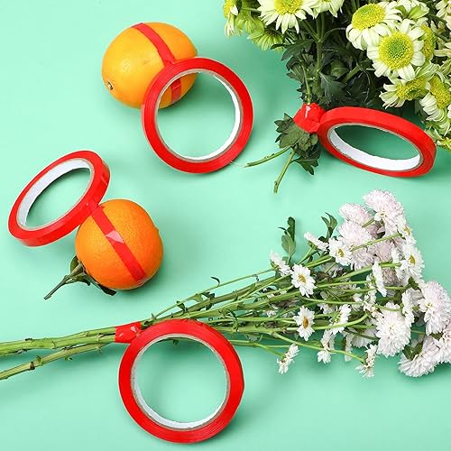 Miniatura 7 de Outus Paquete de 12 cintas selladoras de bolsas de 3/8 pulgadas x 110 yardas, cinta de sellado de bolsas de polietileno roja para envasado, sellado