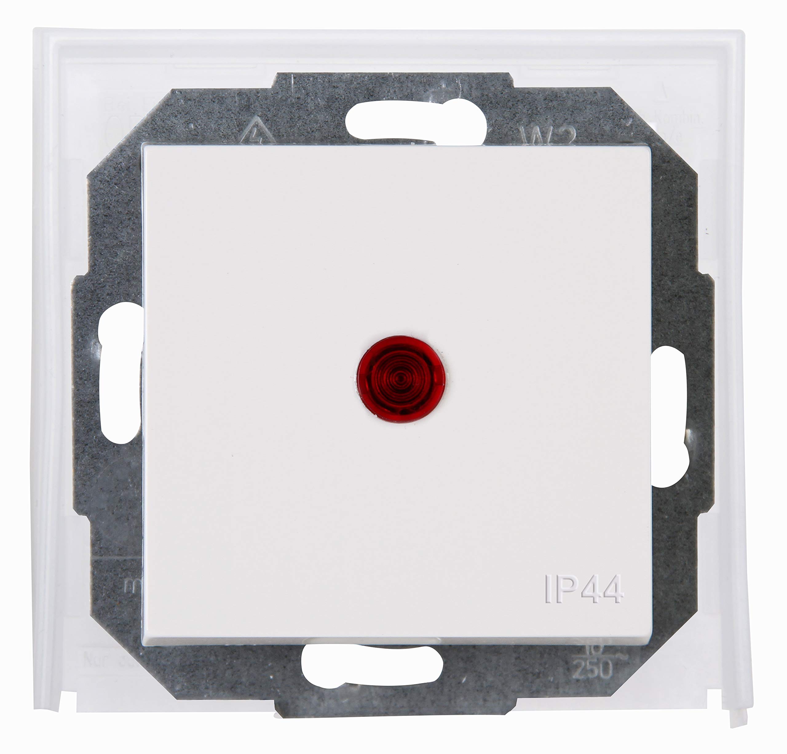 Kopp Pure White Athenis Flush-Mounted Wet Room Change/Control Switch, 699429081