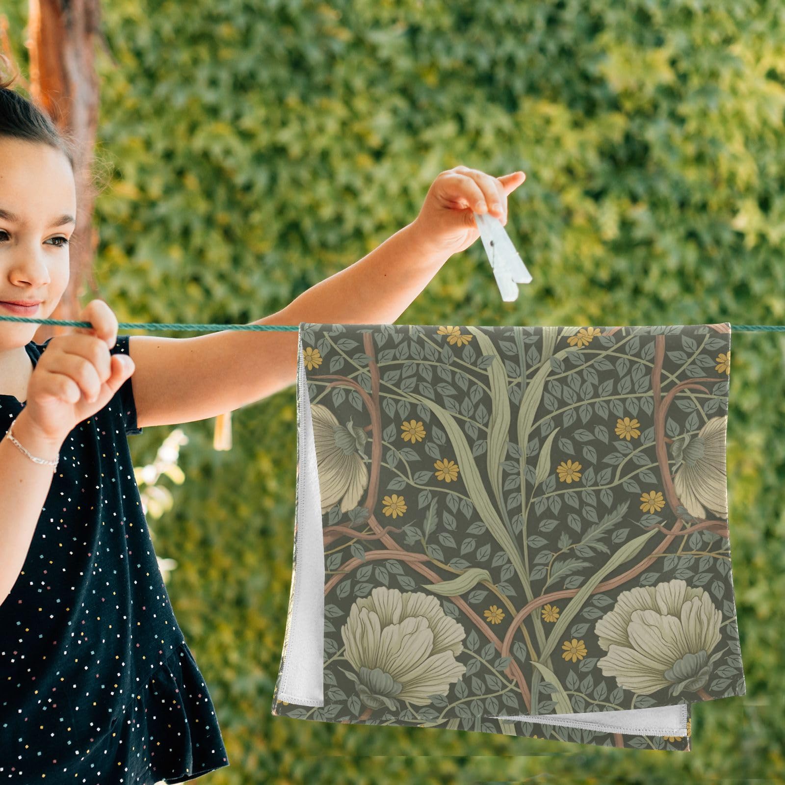 Amazon.com: ALAZA William Morris Hand Towels Soft Absorbent