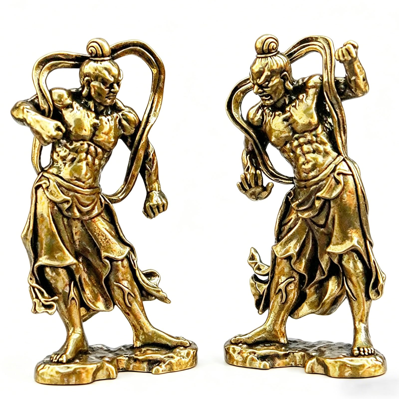 Amazon.co.jp: DFJLWKE【金剛力士像 置物】真鍮製 2体セット(高さ6.6cm