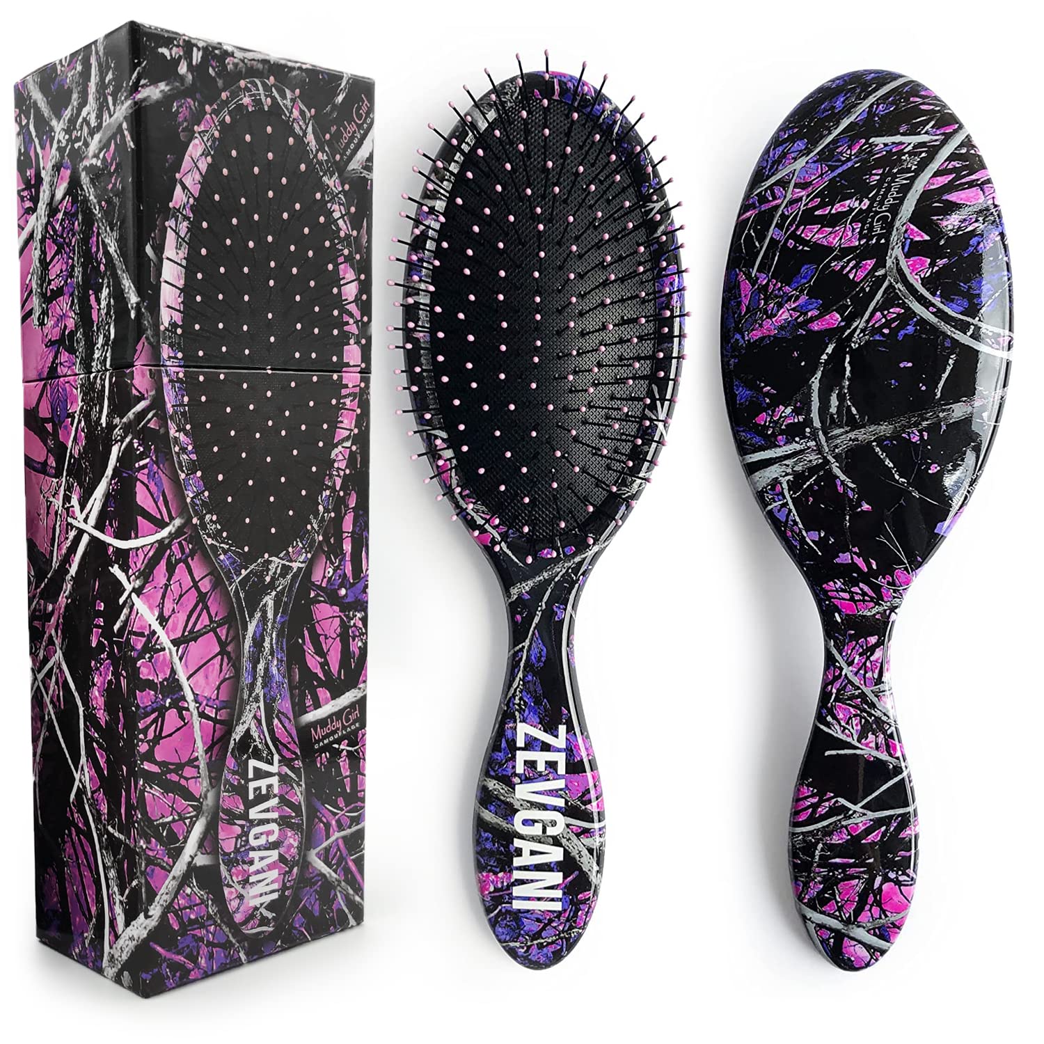ZEVGANI Detangling Brush Ultra-Soft Bristles for Women & Kids Hair Detangler Smoothing Brush for Thick Curly Thin Long Short Wet or Dry Hair,