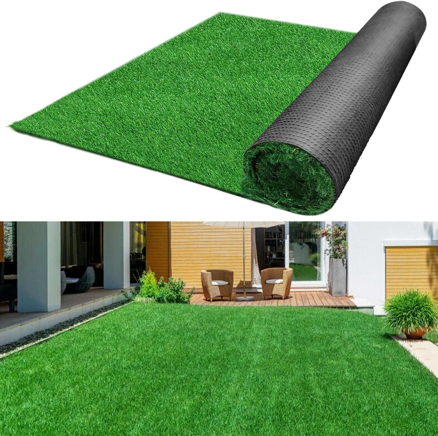 98.5 x 39.3in Dog Grass Pad, Extra Large Artificial Grass Turf Mat, Fake Grass for Large Dog Potty Training Indoor Outdoor Balcony Patio Lawn Decoration 98.5 x 39.3 Inch (Pack of 1)