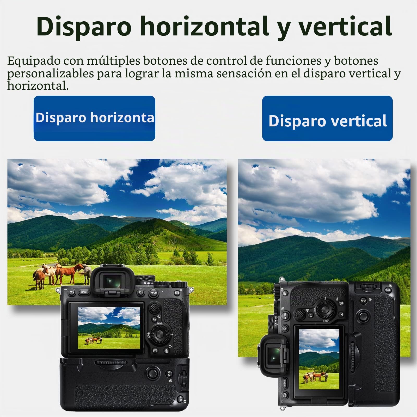 Empuñadura de batería VG-C4EM para cámaras Sony A7R V A7R IV A9 II A7 IV A7S III A1, repuesto para agarre vertical Sony, utiliza batería NP-FZ100.
