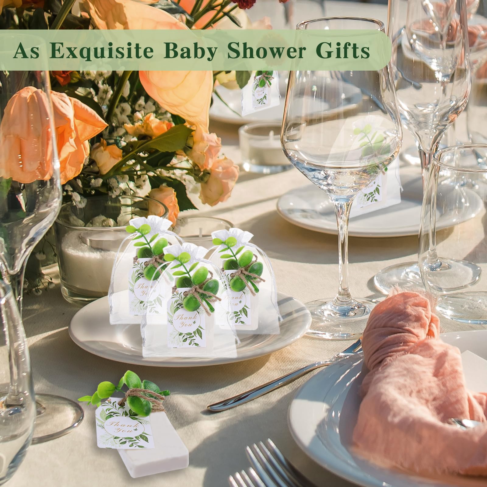 50 pezzi di sapone fatto a mano, regalo di nozze, eucalipto naturale, sapone fatto a mano, regali di ringraziamento per la sposa, baby shower, feste, decorazioni da giardino primaverili con