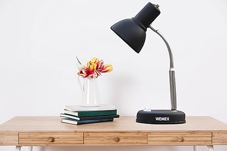 Wemex Titanium Matte Black Reading & Studying Table Lamp