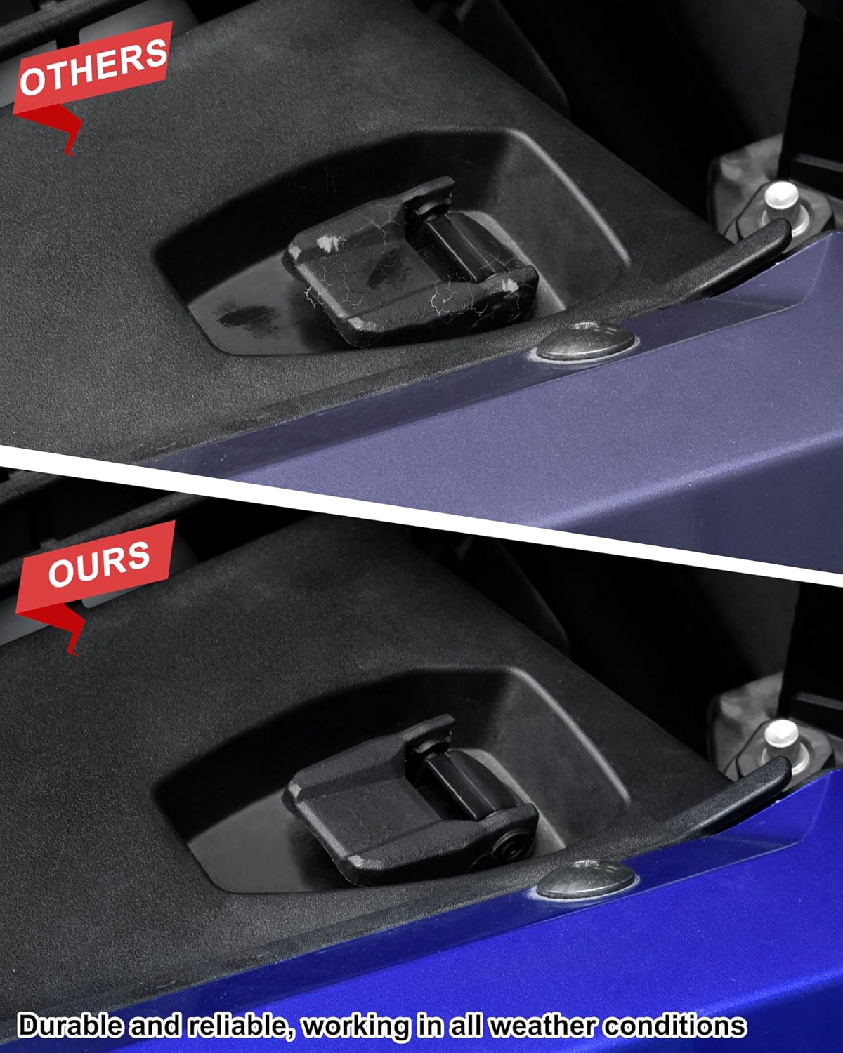 Hood Storage Flip Latch Lever Lock for Yamaha Viking VI Wolverine X2 X4 RMAX YXZ Accessories 2014-2025, Durable Hood Latch Clips with Sponge Pads (2PCS), Replace OEM 1XD-2175K-10-00