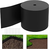 Watayo 50FT Flexible Landscape Edging - 5 Inch Deep Weed Grass Barrier for Gardens, Lawns, Driveways & Paths
