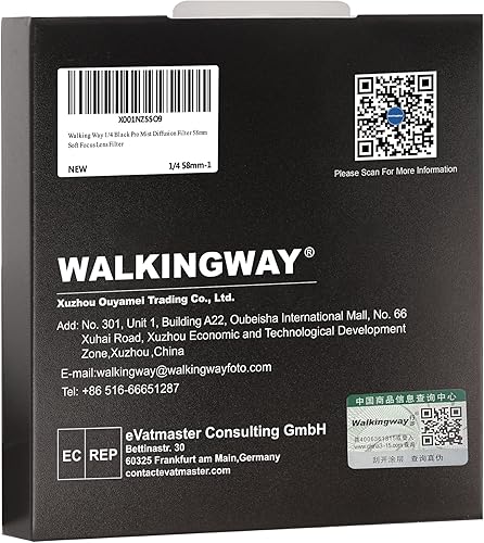 Vista 11 de Walking Way 1/4 Black Pro Mist Diffusion Filter 58mm Soft Focus Lens Filter Circular Diffuser Filter Soft Glow Dream Cinematic Dreamy Hazy Diffuser