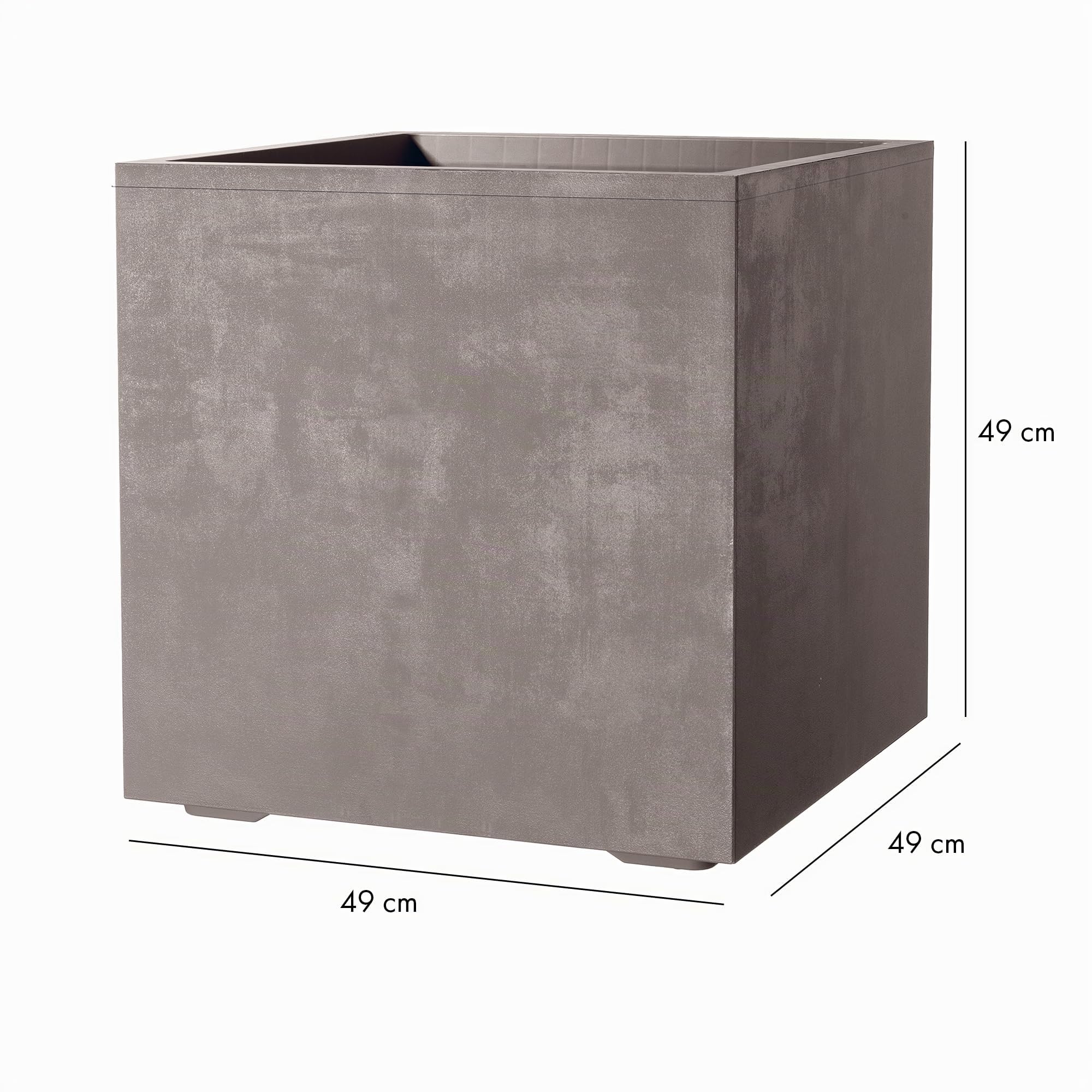 Deroma Millennium R Cube - Fioriera da Esterno e Interno Quadrata, Plastica