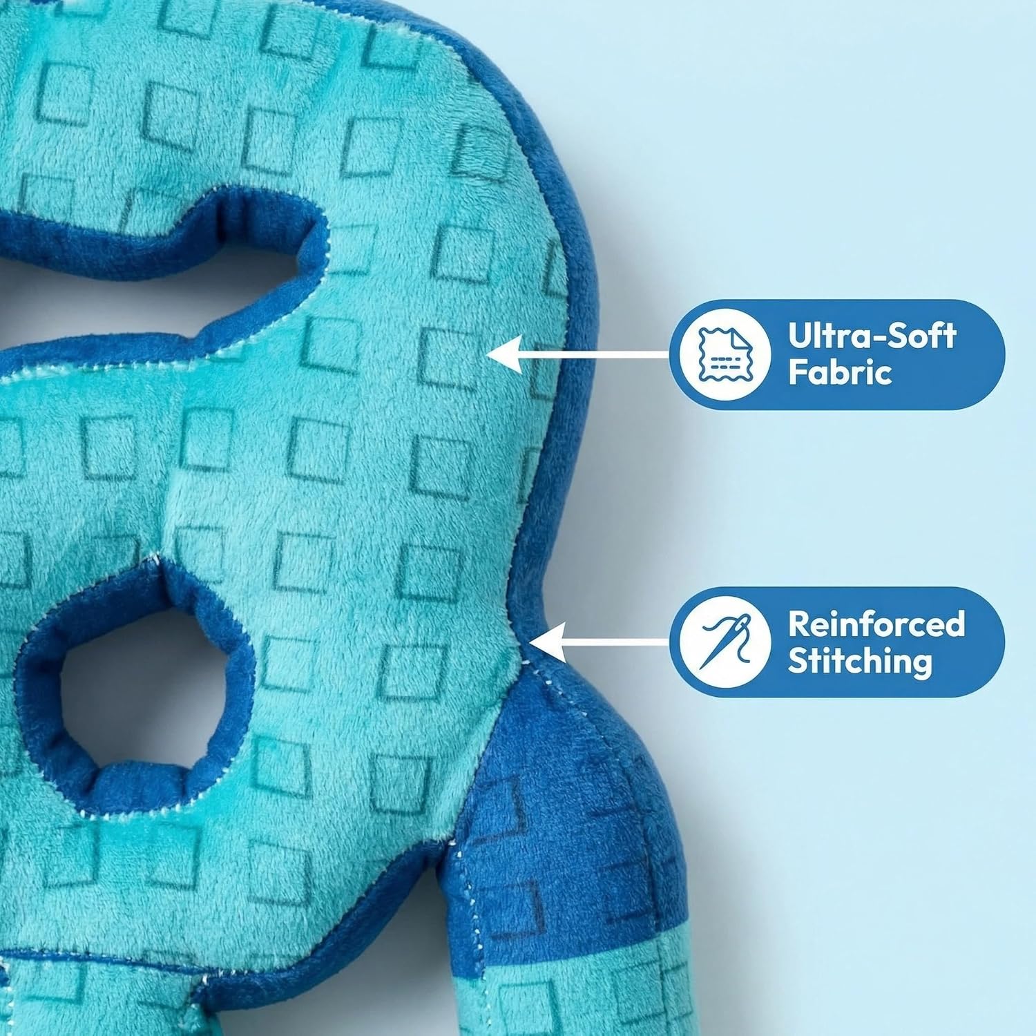 67 Plush Toy,11" Soft Stuffed Number Character,Funny Home Office Game Room Decor Plush Toy,Soft Collectible Gift for Fans,Room Decor (b-LAN) - Image 3