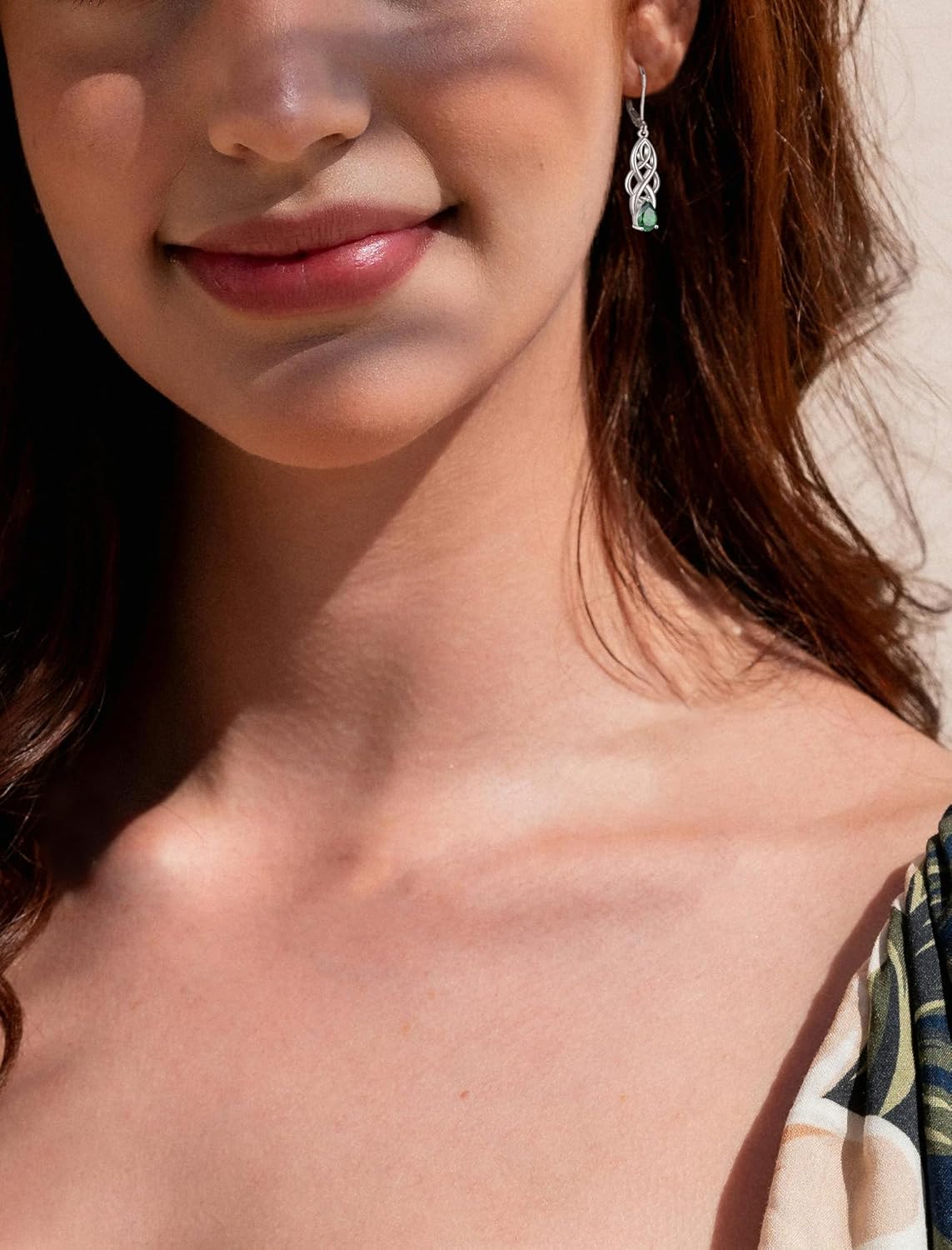 Celtic Knot Earrings for Women Sterling Silver Dangle Drop Birthstone Jewelry - Image 2