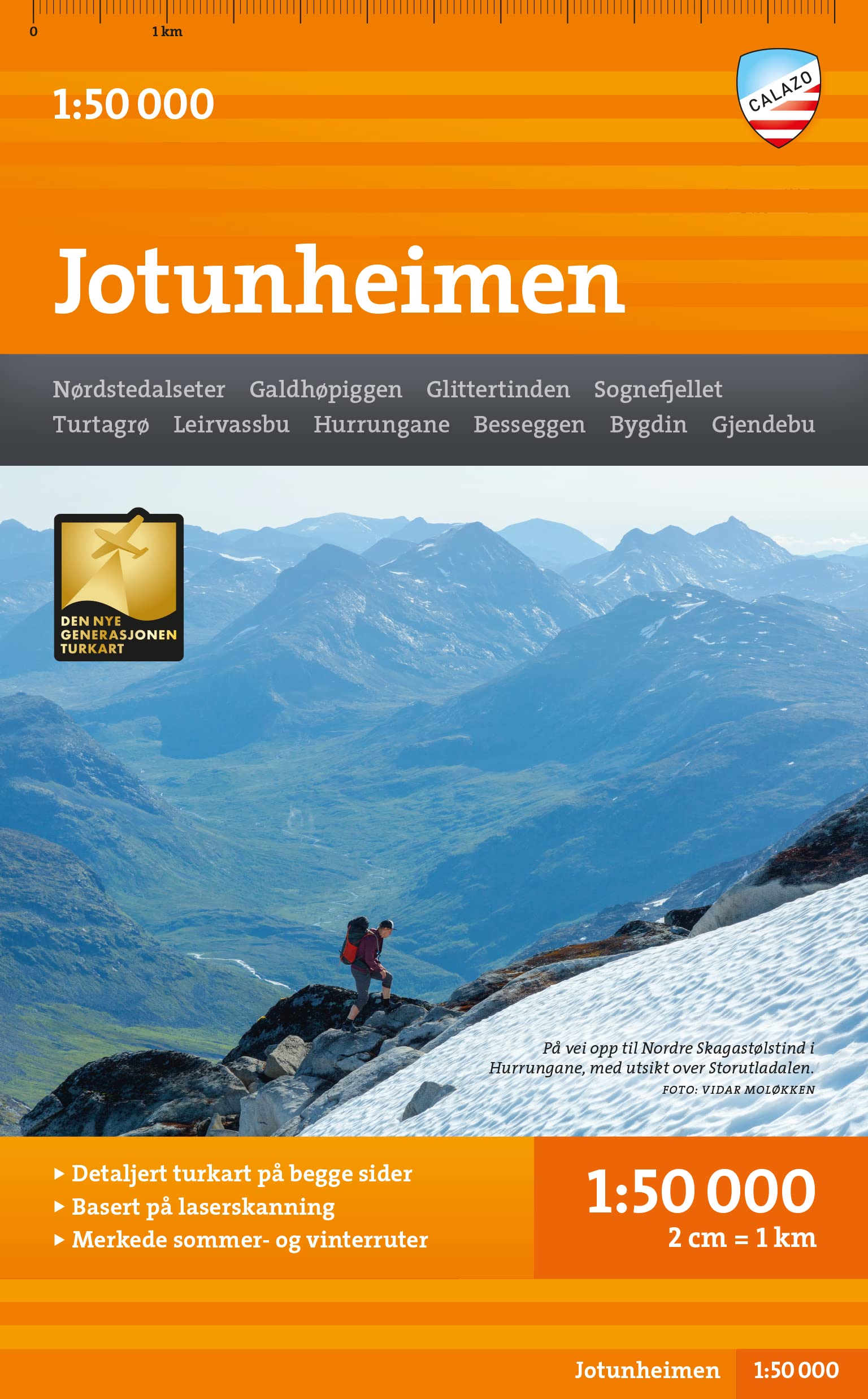 Jotunheimen (Mountain map detailed scale)