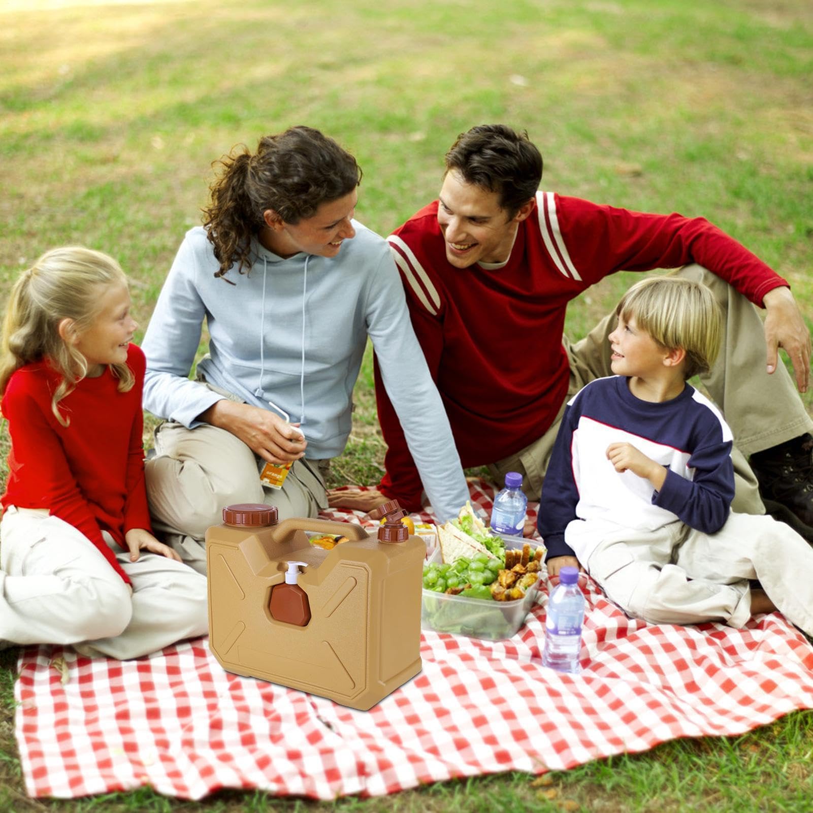 Generisch Tanica dell'acqua con rubinetto, contenitore per acqua potabile da 12 l, a prova di perdite e resistente all'usura, per camper, escursionismo, campeggio, picnic, roulotte
