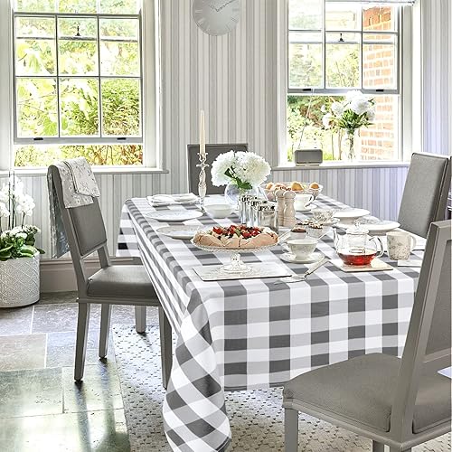 Miniatura 2 de Hiasan Mantel cuadrado a cuadros, resistente a las manchas, impermeable y resistente a las arrugas, lavable para comedor, 30 x 30 pulgadas, patrón