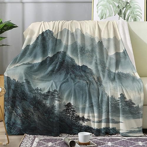 Miniatura 16 de Manta retro con diseño de atardecer, manta de vellón Vaporwave Neon City para sofá, cama, sofá, mantas y mantas con patrón Cyberpunk, manta de