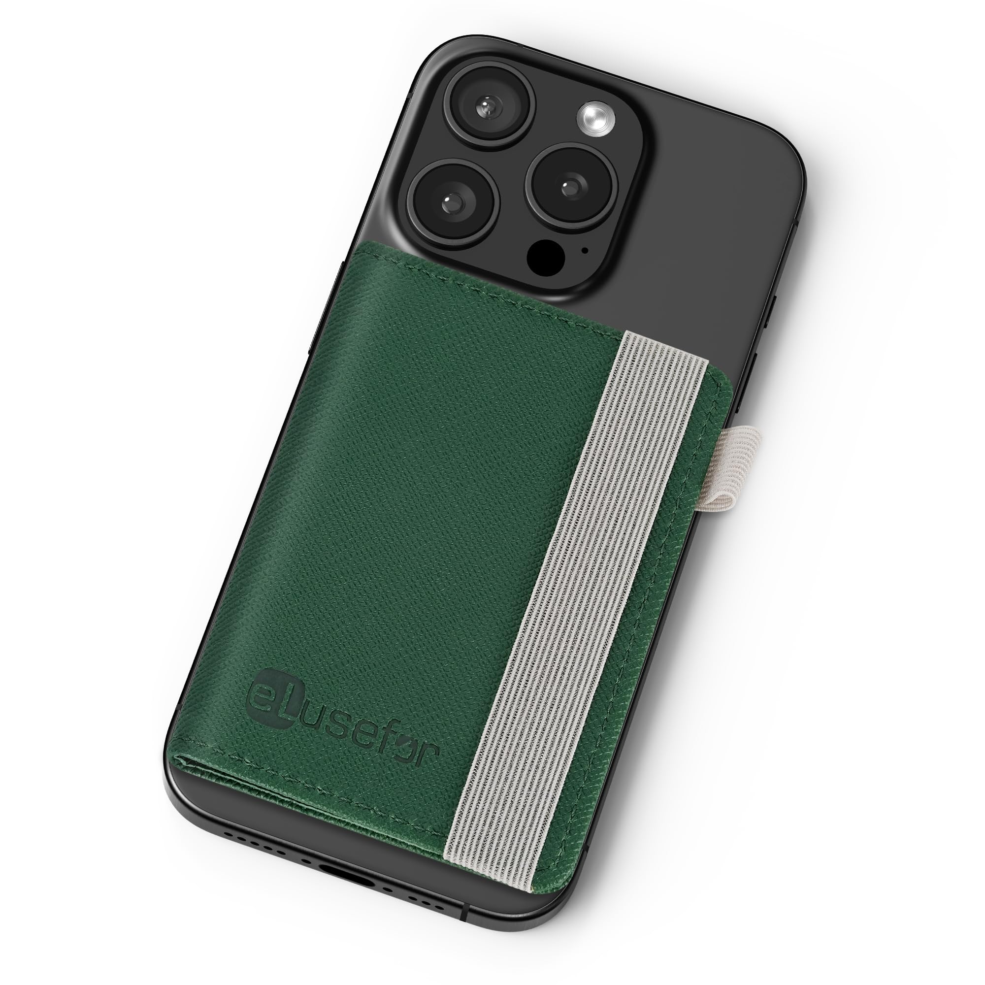 Stick-On Phone Wallet for Back of iPhone or Android Case | 6 Sleeve Credit Card Holder - Pocket for Cards, Money & ID - Built-in Stand - Waterproof